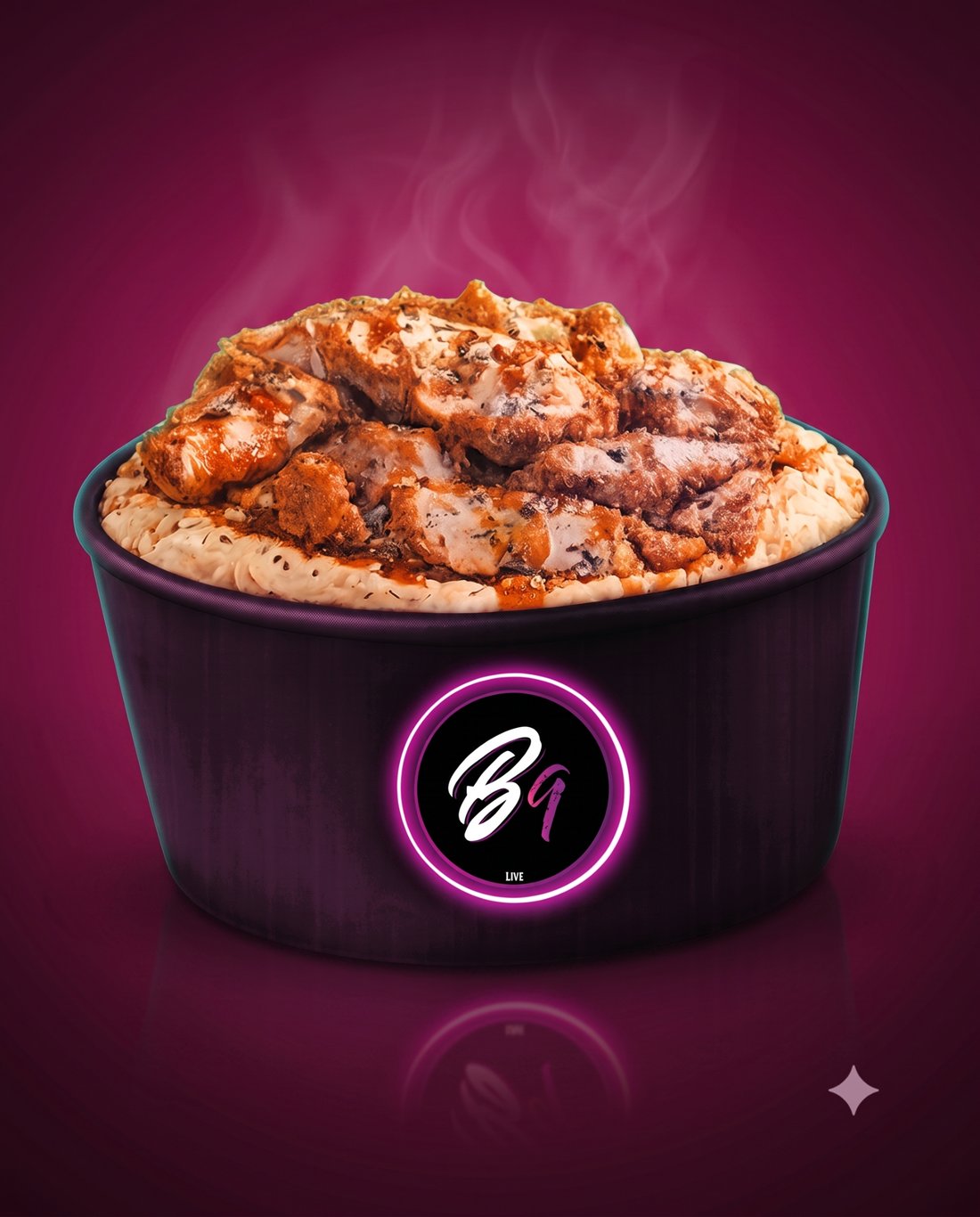 Riz Crousty — riz et poulet croustillant en sauce